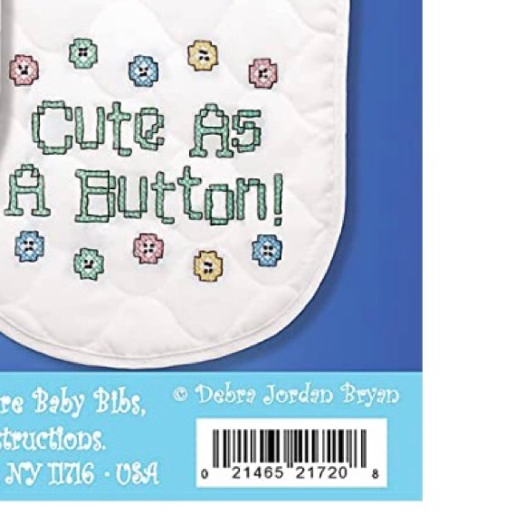TOBIN-Baby: Stamped Cross Stitch Bib Pair. DIY. - Picture 7 of 7